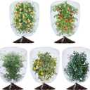 5 Pack Garden Plant Fruits Tree Protection Netting Covers with Drawstring, 3.3 x 2.7Ft Bird Insect Netting Bag, Plant Netting Barrier for Fruit/ Flower/ Herb/ Vegetables (3.3 x 2.7Ft)