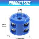 2 x Rubber Winch Stopper,Winch Cable Hook Stopper,Rubber Rope Line Saver,Winch Cable Hook Rubber Stopper with Stainless Steel Screws and Nuts,Rubber Hook Stopper for Synthetic Winch Rope (Blue)