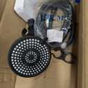 High Pressure Handheld Shower Head with Switch, Shower Wand with Shut Off Button, Removable Camper Shower Head with Hose and Adjustable Angle Bracket (Matte Black)