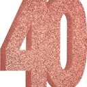 40th Birthday Decorations for Women,40th Anniversary Decorations,Rose Gold Glitter 40th Birthday Party Centerpieces for Table Decorations,40 Table Topper Decor