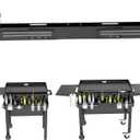 Adjustable Front Griddle Caddy for Blackstone 28" & 36" Griddles, Grill Caddy with Paper Towel Holder & 2PCS Magnetic Tool Holders for Blackstone Griddle Accessories, Space Saving Tool/Bottle Shelf