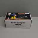 KDG 2 Pack Cordless Table Lamp, Portable LED Desk Lamps, 5000mAh Battery Operated, 3 Color Stepless Dimming Up, for Restaurant, Bedroom, Outdoor Camping, Coffee Shop, Night Light, Rechargeable (Gold)