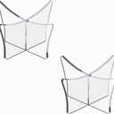 Acrylic Large Ball Stand Holder 4.7x2.6 Inch, 2-Pack Display Stand for Football Basketball Soccer, Clear Volleyball Rugby Case Rack