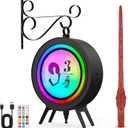 Harry Decorations LED Night Light: with Wand Remote, Double-Sided RGB Vintage Lamp, for Wall or Table Lighting, Smart Night Mode, 84H Runtime, Wizard-Themed Christmas Halloween & Birthday Gift, 10"D x 1"W x 7"H