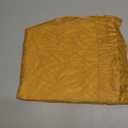 OVZME Short Gold Sheer Curtains 24 inch Length 2 Panels Set, Textured Soft Airy Elegant Leaf Jacquard Kitchen Curtains Tier for Bathroom Bedroom Living Room Small Windows, 2x30Wx24L Inches