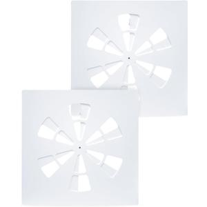 2 Pack 24"x24" Adjustable Ceiling Vent Cover & Air Deflector - AC/HVAC Heat Deflector for Flat Vents, Optimal Airflow, Easy Install (Office/Home/Commercial)
