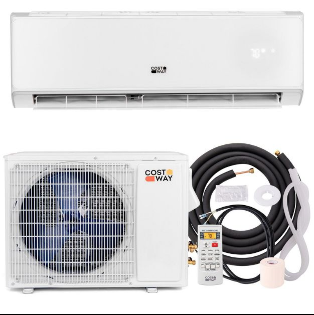 24000 BTU Wifi Enabled Mini Split Air Conditioner & Heater with Heat Pump Black/White (Box 2 Of 2)