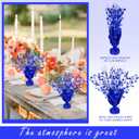8 Pack Metallic Star Spray Centerpieces for Tables - Bulk 12.4" Foil Fountain Table Decorations for Large Events, Graduation 2026, Wedding Reception (Blue)
