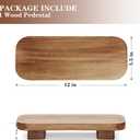 Liswit Farmhouse Wood Tray Rustic Wooden Pedestal 12 * 5.5 * 2 inches Decorative Wood Riser for Farmhouse Kitchen Counter Bathroom Room Decor (Brown)