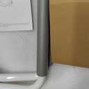 R&T 2" Toilet Seat Riser with Handles Comfortable Raised Toilet Seat for Seniors, Fits for Elongated Toilets, Elevated Seat with Soft Grey Padded Arms for Bathroom