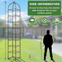 Heavy Duty 8.4 FT Garden Obelisk Trellis for Climbing Plants Outdoor, Rust-Resistant Large Metal Plant Support Tower with Bird Topper & Ground Stakes, Yard Art Decor for Roses Clematis Vines (Bronze), 8ft x 16in