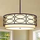 Black Chandeliers for Dining Room Light Fixture, 22" Foyer Lighting Fixtures Pendant Lights Kitchen Island Entryway Light Fixture Chandelier, Hanging Modern Farmhouse Chandelier for Living Room