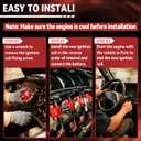 UF413 Square Ignition Coil Compatible with Chevrolet Silverado, Tahoe, Suburban, GMC Sierra, Yukon, Envoy, Cadillac Escalade 4.8L 5.3L 6.0L V8, OEM Replacement Coil Replacement for UF413 D510C 5C1554