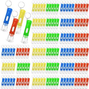 MioSeteoor 150 Pcs Mini LED Flashlight Keychain Bulk Mix Small Keyring Portable Torch for Hiking Camping Party Favors