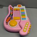 Kids Guitar 2 in 1 Musical Instruments for Kids Piano Toddler Toy Electric Guitars with Strap Music Toys for 3 4 5 Year Old Boys Girls Gifts (Pink)
