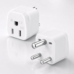 US to India Plug Adapter 2 Pack, Type D Travel Adapter for India & Nepal