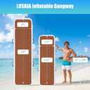 Inflatable Gangway for Yachts & Boats, Extra Width and Durable Dock Gangway with Non-Slip Surface, Portable and Space-Saving Floating Platform Connecting the Yachts and the Docks, 79"x26"x6"