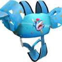 Chriffer Kids Swim Vest Life Jacket for 30-55 Pounds Boys and Girls, Toddler Floaties with Shoulder Harness Arm Wings for 2,3,4,5,6,7 Years Old Baby (Blue)