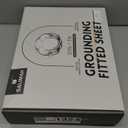 Grounding Sheets Queen Size, 95% Organic Cotton + Luxury 5% Pure Silver Fiber, Grounded Conductive Bed Sheets for Better Sleep with Grounding Cord, Sleep Gifts for Women Men, 60"x 80"x 15" (Gray)