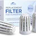 Aennon - Ultrasonic Universal Humidifier Filter Replacements for Home, Cool Mist Demineralisation Cartridges, Ceramic Stone Material, 500 Hours, 3 Pack