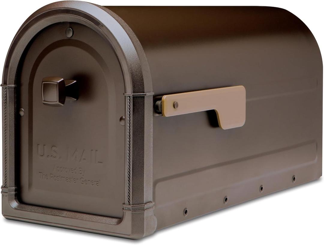 Architectural Mailboxes Roxbury Heavy Duty Steel Metal Post Mounted Mail Box for Outside, Rubbed Bronze, Large Curbside Mailbox with Magnetic Latch Architectural Mailboxes Roxbury Heavy Duty Steel Metal Post Mounted Mail Box for Outside, Rubbed Bronze, Large Curbside Mailbox with Magnetic Latch
