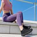 SHULOOK Womens Slip on Walking Shoes Comfort Lightweight Breathable Sock Shoe Non-Slip Mesh Casual Fashion Tennis Running Sneakers (Black)