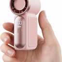 Gaiatop Portable Handheld Mini Fan, 6 Speeds 16900 RPM High Velocity Personal Fan with LED Display, USB Rechargeable, Mini Fan with Lanyard for Makeup, Travel, Outdoor Fan for Women Girl Gift, Pink