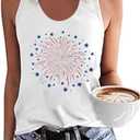 America Flag Shirt for Women Red White Blue Star Graphic Patriotic Shirt 4th of July Memorial Summer Tops Tee (Large, Bxd01we)