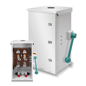 200A Generator Transfer Switch, 120/240-Volt Transfer Switch, 2P, 48000W General-Duty Double-Throw Safety Switch, Meeting NEMA 3R Standards for Outdoor and Indoor
