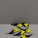 6PCS Small Artificial Birds 3.5" Yellow Bird Oriole Finches Ornament for Christmas Tree Decoration Wreaths Craft Seasonal Winter Displays (Claw)