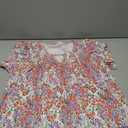 onlypuff Summer Tops for Women 2025 Cute Floral Blouses Dressy Casual Pleated Tshirts Shirts RedPurple Prints 2XL