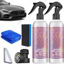 KOSIMI 2 PCS Glass Cleaner, New Water Spot Remover, Wheel and Tire Cleaner Multi Purpose, for Bathroom, Car and Furniture  4 oz Spray Bottle