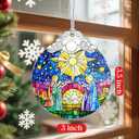 Christmas Ornament, Christmas Tree Decor, Christian Ornament, Nativity Scene, Religious Home Decor, Christian Gifts, Religious Gifts, Gift Exchange, Gift Idea - Pattern B