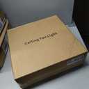 PUSU 19.7" Low Profile LED Ceiling Fans with Light, Reversible Flush Mount with Remote and 6 Winds Speeds Fan Lighting, 3 Colors Dimmable for Bedroom, Living Room, Kids, Dinning Room, Kitchen (White)