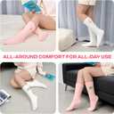 CoolMate GLOBAL Fuzzy Socks for Women Valetines Gift Box, Cozy, Soft, Stocking Stuffers, Comfy Cloud-Like Socks for Spa,Home (C-01. Santa White)