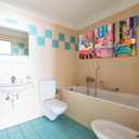 Framed Funky Bathroom Animal Wall Art set of 3, Tiger Leopard Zebra in Bathtub pictures Wall Decor, Pink Kitsch Aesthetic Animal Eclectic Posters Print Artwork for Restroom Bathroom (L12''W16'', Canvas)