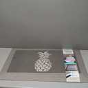 Martha Stewart Aloha Modern Pineapple Anti-Fatigue Air-Infused Kitchen Mat, Grey, 19.6"x32"