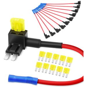 Nilight 10 Pack Micro 2 Fuse TAP 12V Car Add a Circuit ATR Blade Adapter with 20A II Fuses Holder Add On Dual Circuits Adapters for Cars Trucks Boats (50058R),Blue, Red, Black, Yellow