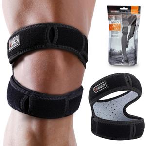 HUEGLO Patellar Tendon Support Strap Women Men Knee Brace for Knee Knee Pain Relief,Knee Stabilizer Support For Meniscus Tear,Tendonitis,Osgood Schlatter,Arthritis, Injury Recovery,Sports,12"-18"