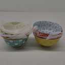 Colorful Ceramic Bowls 10oz, 4.7in small cereal bowl Set of 6 for ice cream, Dessert, Porcelain bowl for Dipping, Sauce, Dishwasher/Microwave safe (4.7 in- Small, Vintage Colorful)