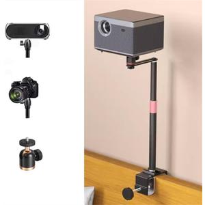 AiFeelife Projector Stand Desk Bedside C-Clamp Projectors Bracket Metal Adjustable Projector Holder Bed/Table Mount for Nebula, XGIMI, VANKYO, BenQ, PVO, TMY, AuKing and Most LCD/DLP Video Projectors