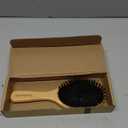 100% Boar Bristle Hair Brush, Eco-Friendly Hairbrush for Women Men & Kids, Hair Smoothing and Massaging Detangling, Enhance Shine &Health