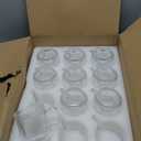 12 PACK Premium Glass Coffee Mugs with Handle, 12 OZ Classic Vertical Stripes Glass Coffee Cups, Transparent Tea Cup for Hot/Cold Beverages, Glassware Set for Americano, Latte, Cappuccino