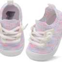 BARERUN Baby Shoes Baby First Walking Shoes Infant Sneakers Wide Toe Box Slip on Shoes Soft Sole Baby Boys Girls Crib Shoes Toddler Breathable Lightweight House Sock Shoes (Tie Dye)