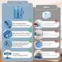 Vacuum Bags for Travel, Professional IP67 Reusable Vacuum Compression Bags for Travel Suitcases and Backpack, Durable Space Saver Bag (Blue,No Pump)