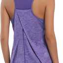 Aeuui Womens Workout Tops for Women Racerback Tank Tops Mesh Yoga Shirts Athletic Running Tank Tops Sleeveless Gym Clothes (Small, Royal Light)