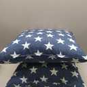 Set of 2 Outdoor Throw Pillows 17 x 17 Inch Reversible Square Patio Accent Pillows Weather-Resistant Polyester Fabric Eco-Friendly Recycled Polyfiber Fill, Stars