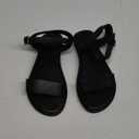 Women's Ankle Strap Flat Sandals Open Toes One Band Buckle Summer Dressy Sandals 24.5cm