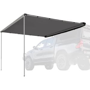 SanHima Vehicle Awning 6.6ft x 8.2ft - Roof Rack Pull Out Side Awning 54ft² Sun Shade UPF50+ Weatherproof for Camping Car SUV Truck Van