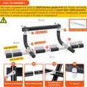 Ally Peaks Pull Up Bar for Doorway | Thickened Steel Max Limit 440 lbs Upper Body Fitness Workout Bar| Multi-Grip Strength for Doorway | Indoor Chin-Up Bar Fitness Trainer for Home Gym Portable (silver2)